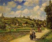 卡米耶 毕沙罗 : Landscape near Pontoise, the Auvers Road